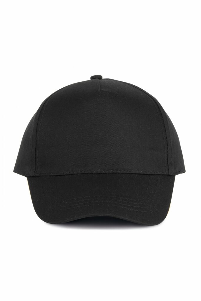 KP116 – Cappellino cotone 5 pannelli black