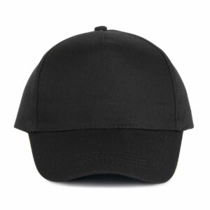 KP116 – Cappellino cotone 5 pannelli black