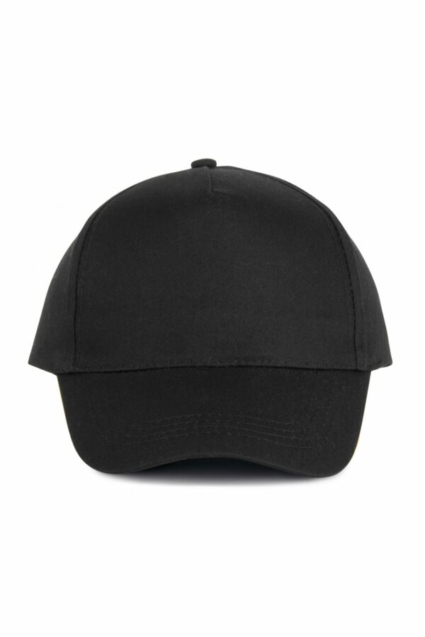 KP116 – Cappellino cotone 5 pannelli black